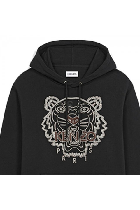 KNZ Hoodie Tiger Embroidered Gold Black